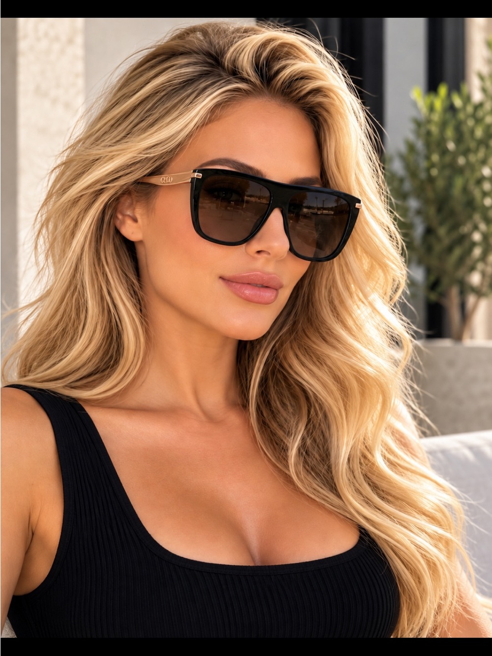 Jimmy Choo Oversized Sunglasses - Classic Shield Style
